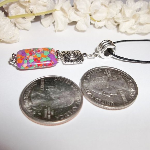 Funky Red Beaded Necklace Handmade Colorful Fashion Accessory Jewelry Gift 5255 - Picture 4 of 10